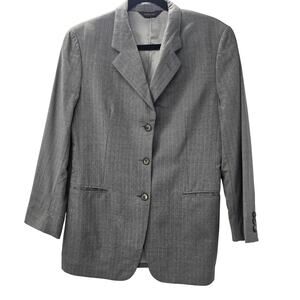 Paul Stuart Blazer Mens 40 Gray Pinstripe Three Button Suit Jacket USA Classic